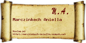 Marczinkech Aniella névjegykártya